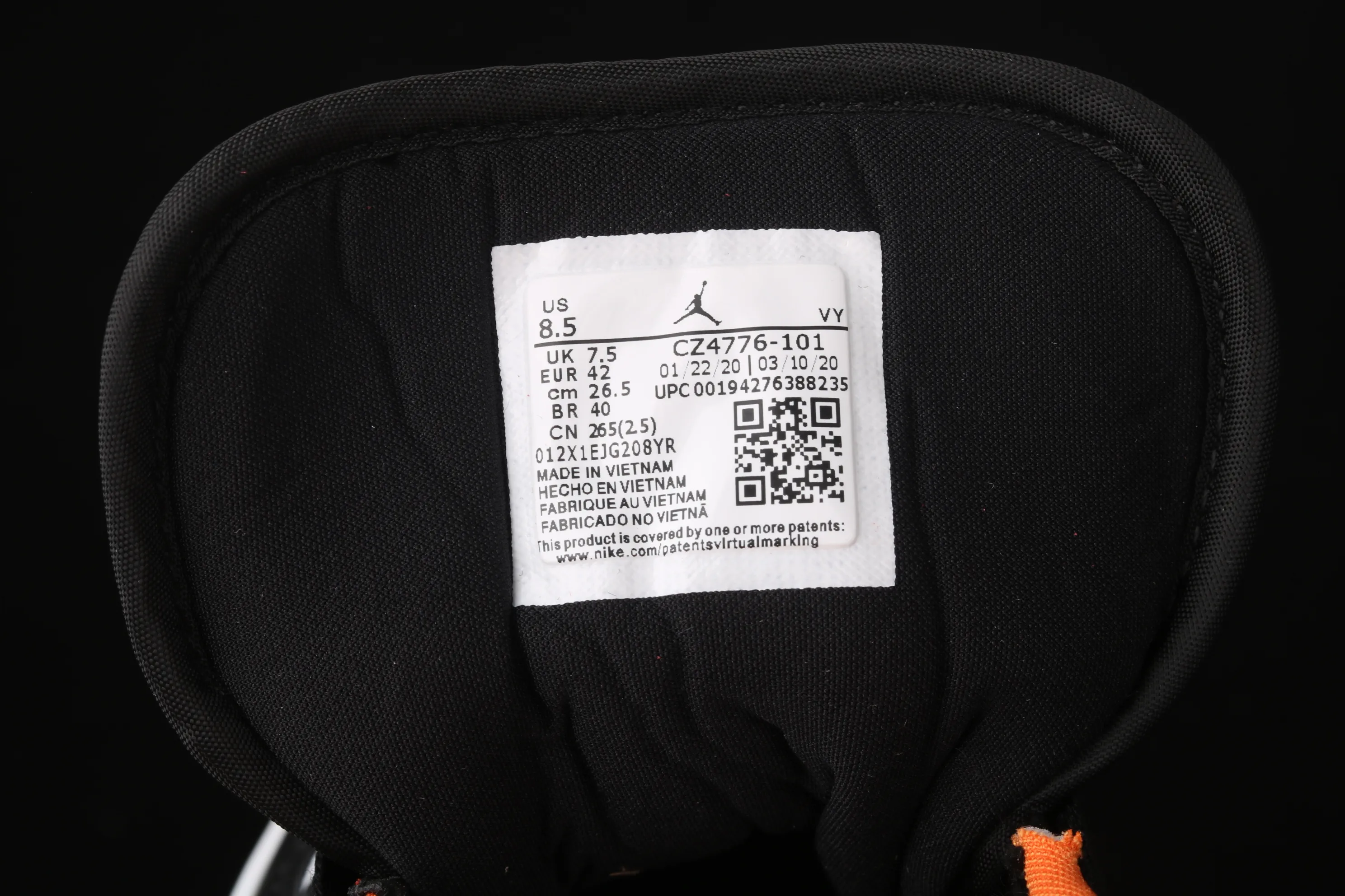 All categories Air Jordan Jordan series basketball shoes Air Jordan 1 Low Air Jordan 1 Low AJ1 Joe 1 low-top cultural and leisure sports sneakers CZ4776-101
